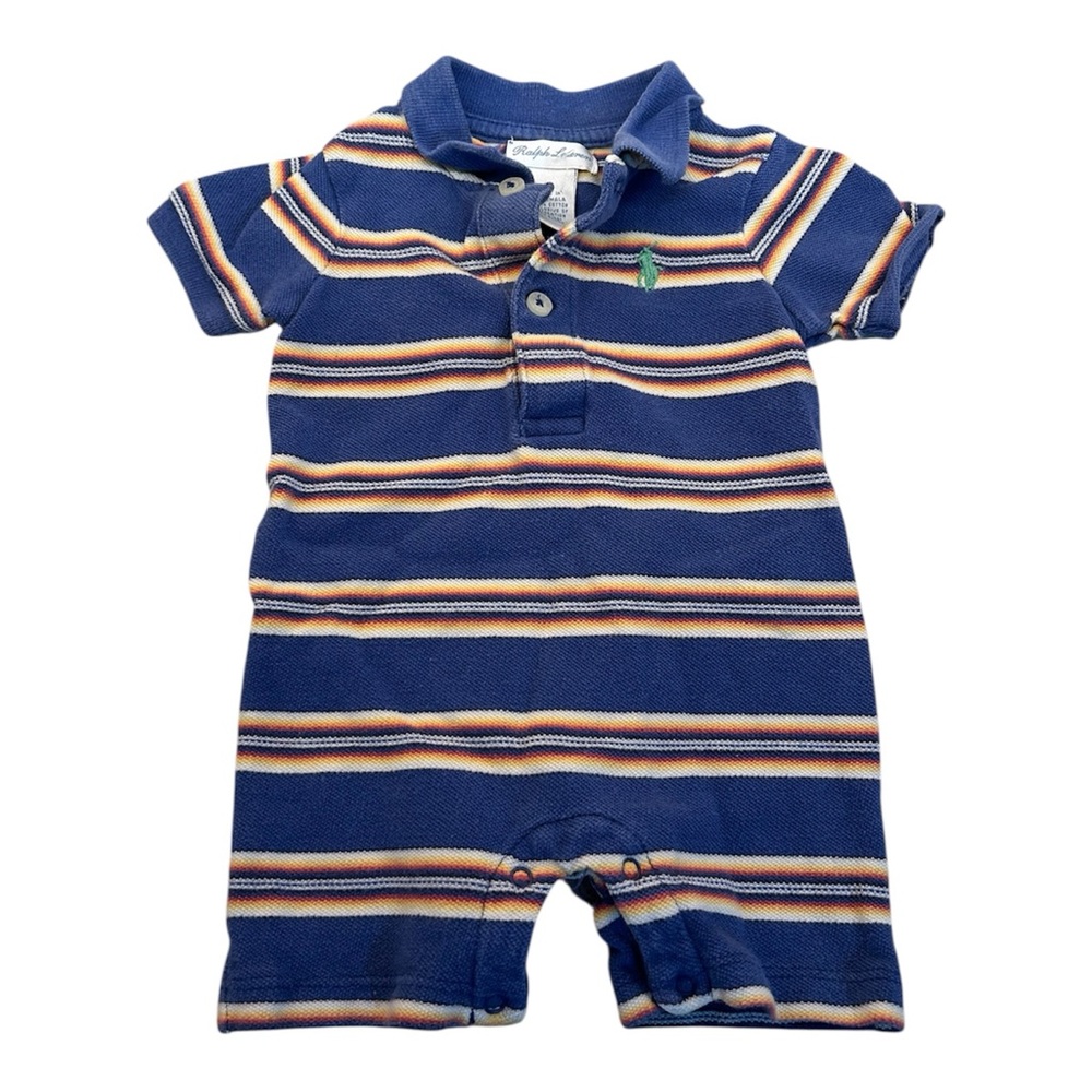 Ralph Lauren Baby Polo Romper Striped Size‎ 3 Months